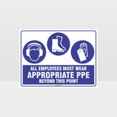 Custom Metal Sign,Appropriate Ppe Beyond This Point E+F+G